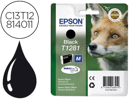 INK-JET EPSON T1281 STYLUS S22 / SX125 NEGRO -170 PAG-