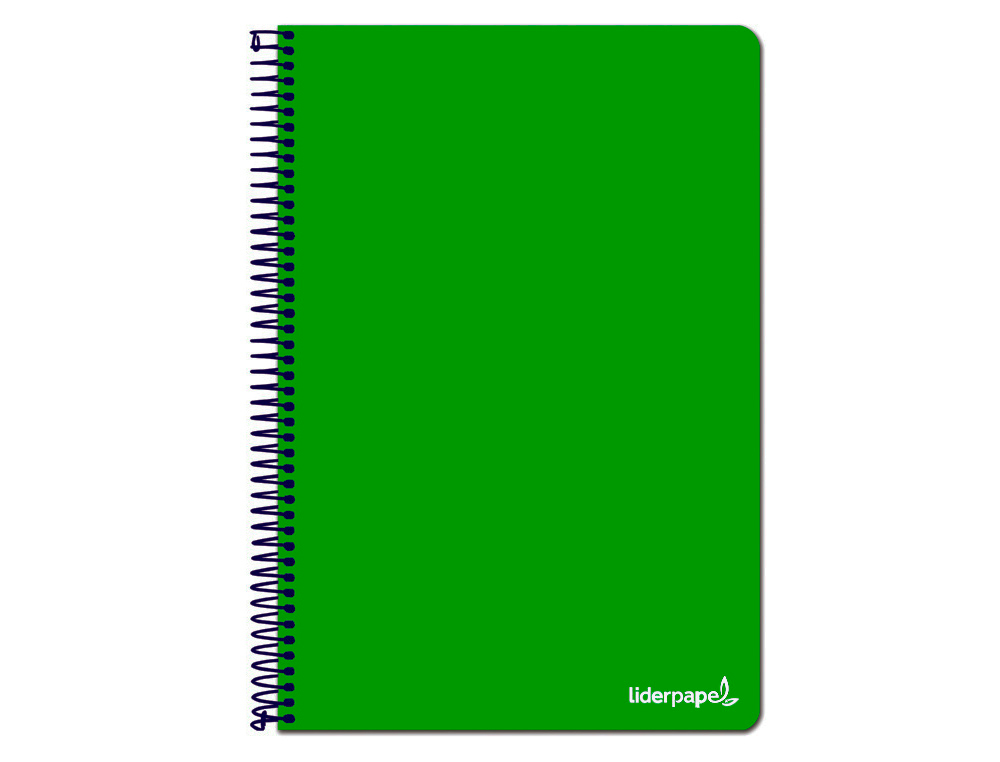 CUADERNO ESPIRAL LIDERPAPEL FOLIO WRITE TAPA BLANDA 80H 60GR PAUTA 2,5 MM CON MARGEN COLOR VERDE