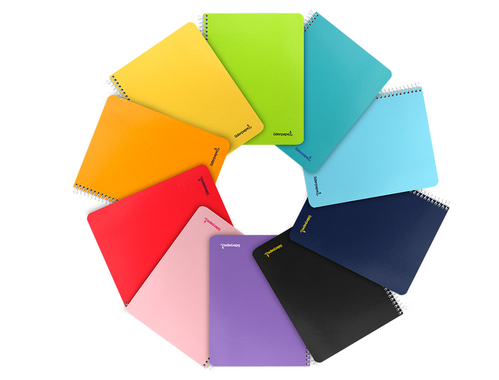 CUADERNO ESPIRAL LIDERPAPEL CUARTO SMART TAPA BLANDA 80H 60GR CUADRO 8MM CON MARGEN COLORES SURTIDOS