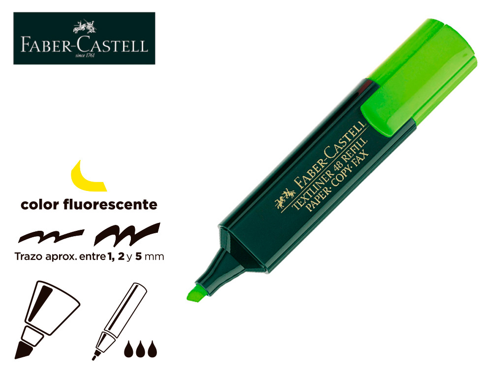 ROTULADOR FABER FLUORESCENTE 48-63 VERDE