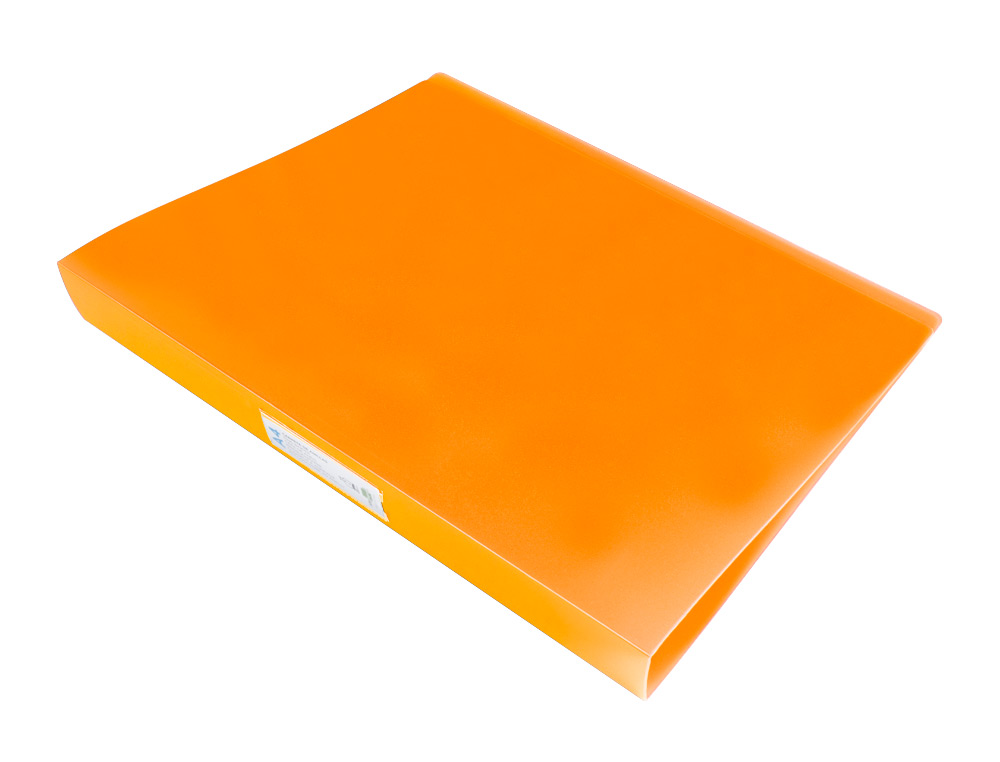 CARPETA LIDERPAPEL 4 ANILLAS 25 MM MIXTAS POLIPROPILENO DIN A4 NARANJA FLUOR OPACO