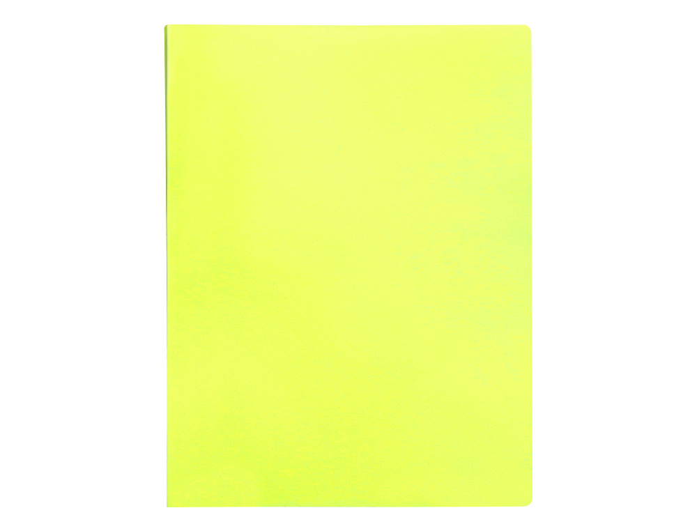 CARPETA LIDERPAPEL ESCAPARATE 10 FUNDAS POLIPROPILENO DIN A4 AMARILLO FLUOR OPACO