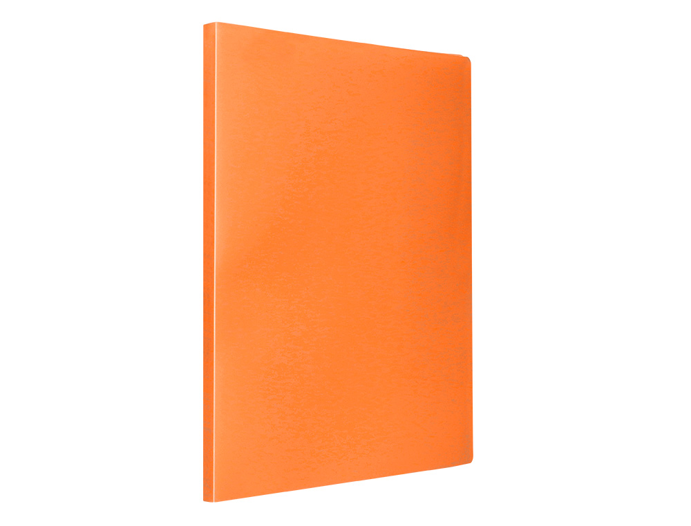 CARPETA LIDERPAPEL ESCAPARATE 10 FUNDAS POLIPROPILENO DIN A4 NARANJA FLUOR OPACO