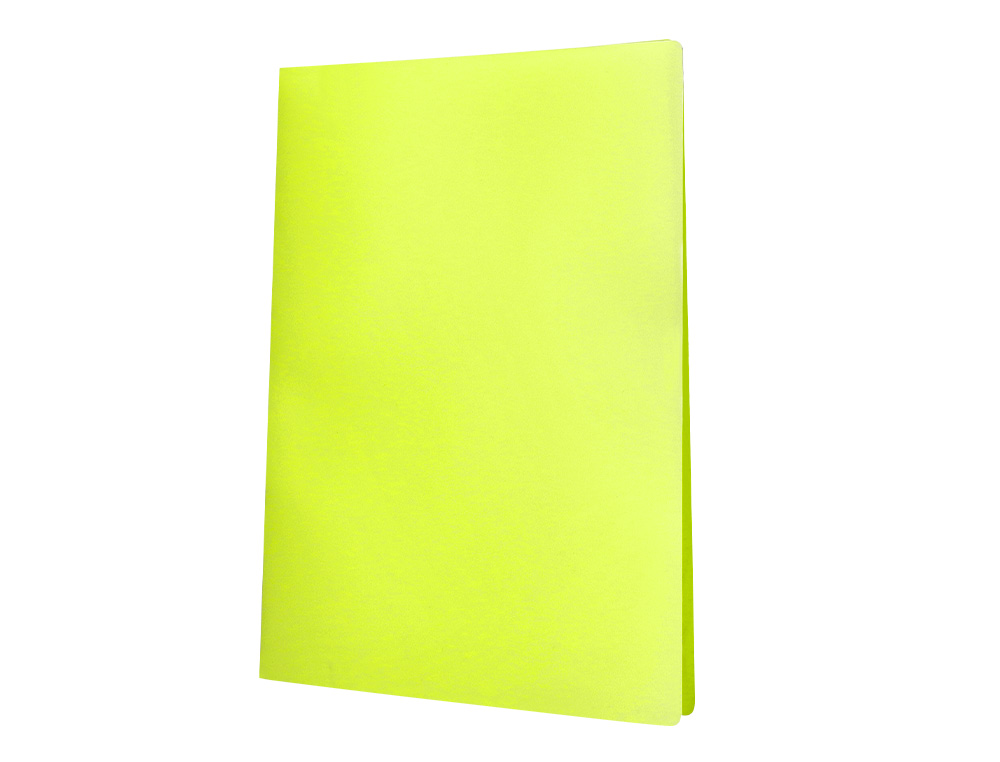 CARPETA LIDERPAPEL ESCAPARATE 30 FUNDAS POLIPROPILENO DIN A4 AMARILLO FLUOR OPACO