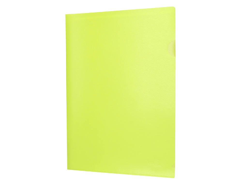 CARPETA LIDERPAPEL DOSSIER UERO POLIPROPILENO DIN A4 AMARILLO FLUOR OPACO 20 HOJAS