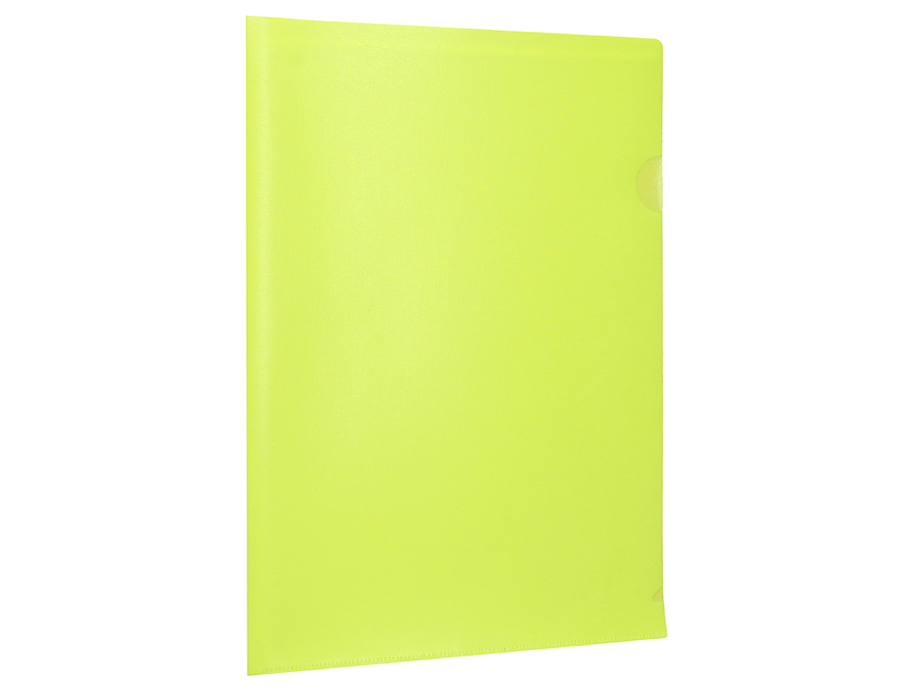 CARPETA LIDERPAPEL DOSSIER UERO POLIPROPILENO DIN A4 AMARILLO FLUOR OPACO 20 HOJAS