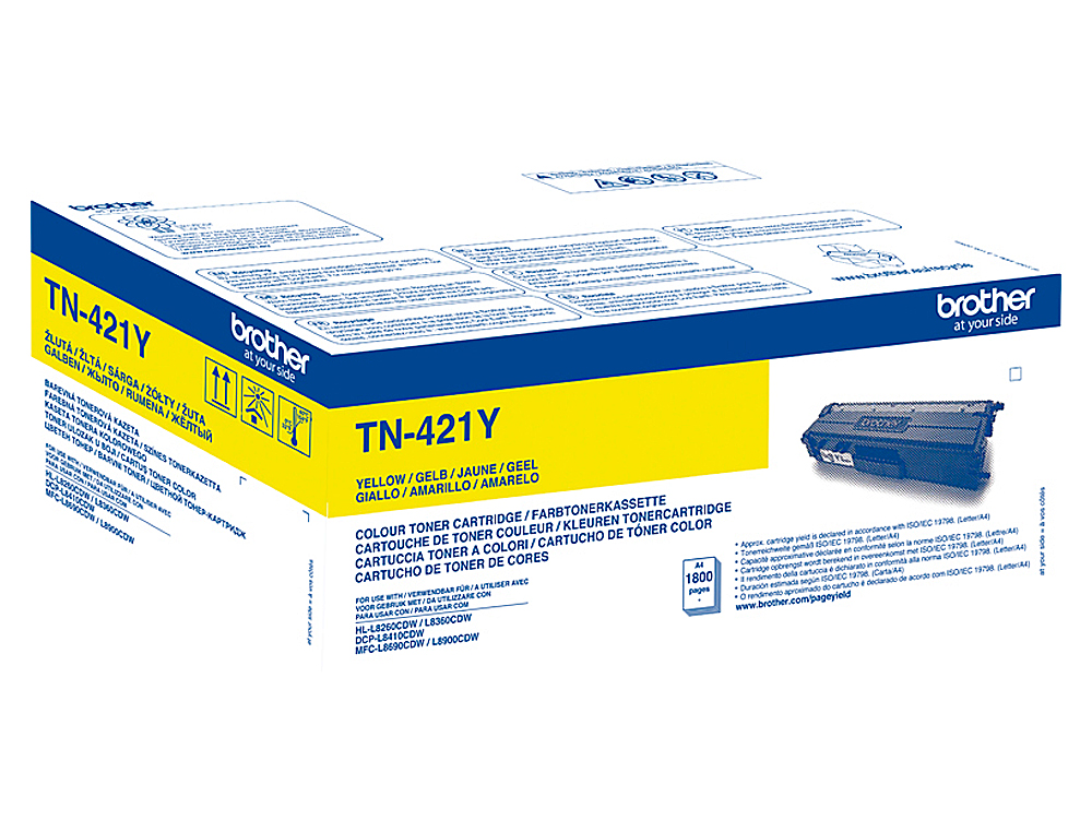 TONER BROTHER TN-421 PARA DCP-L8410 CDN / 8410 CDW / HL-L8260 CDW / MFC-L8360 CDW / 8690 CDW / 8900 CDW AMARILLO