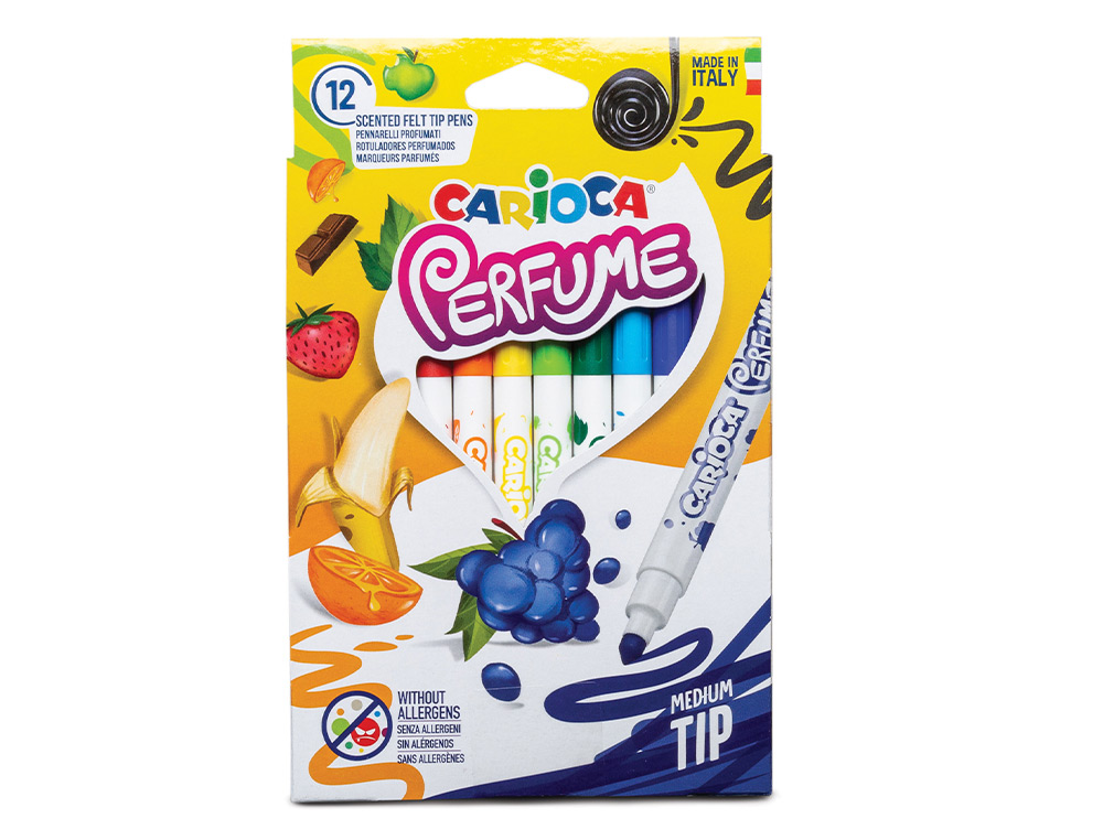 ROTULADOR CARIOCA PERFUME XPLOSION CAJA DE 12 UNIDADES COLORES SURTIDOS