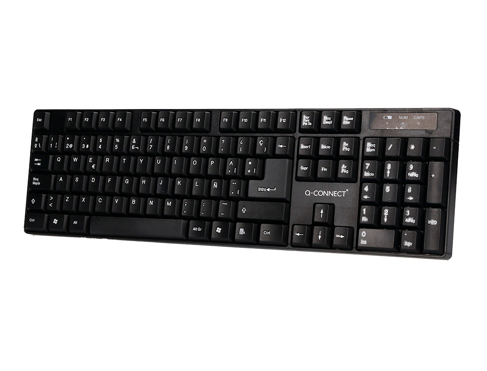 SET TECLADO + RATON INALAMBRICO Q-CONNECT 2.4G NEGRO COMPATIBLE WINDOWS