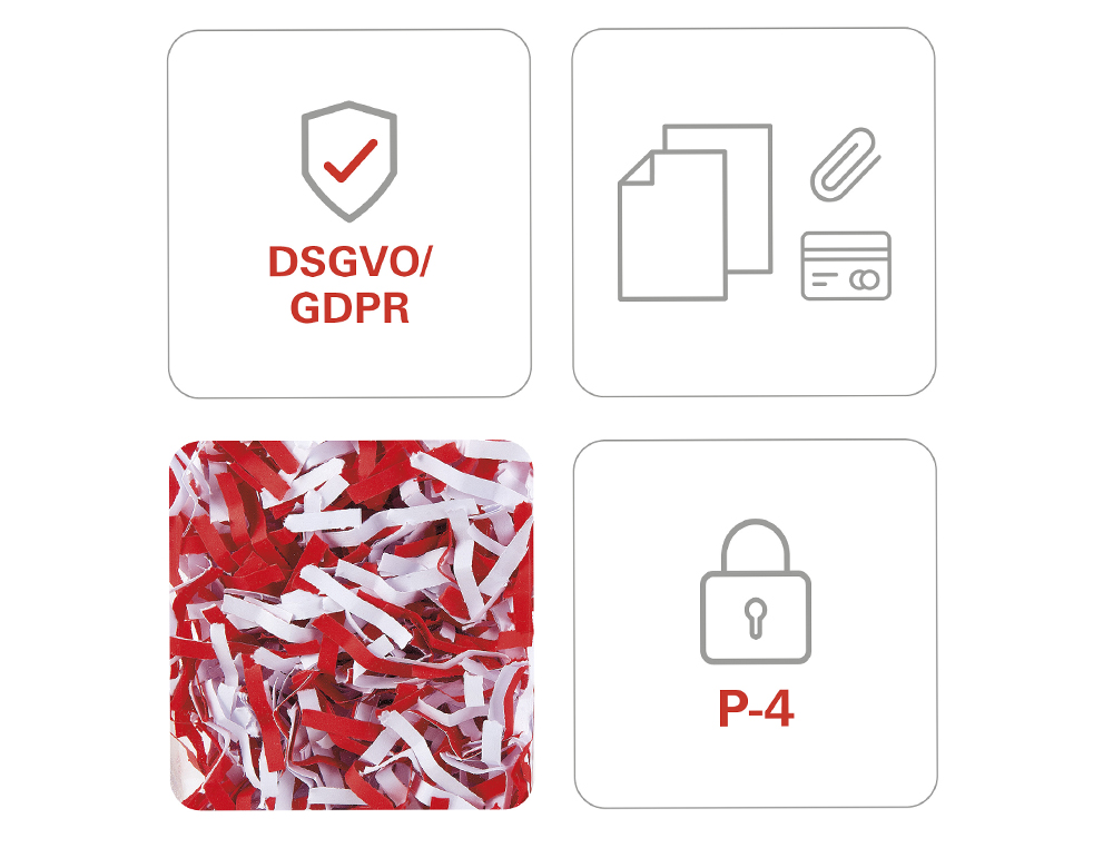 DESTRUCTORA DE DOCUMENTOS HSM SECURIO C18 NIVEL DE SEGURIDAD 4 CAPACIDAD DE CORTE 9 HOJAS EN PARTICULAS