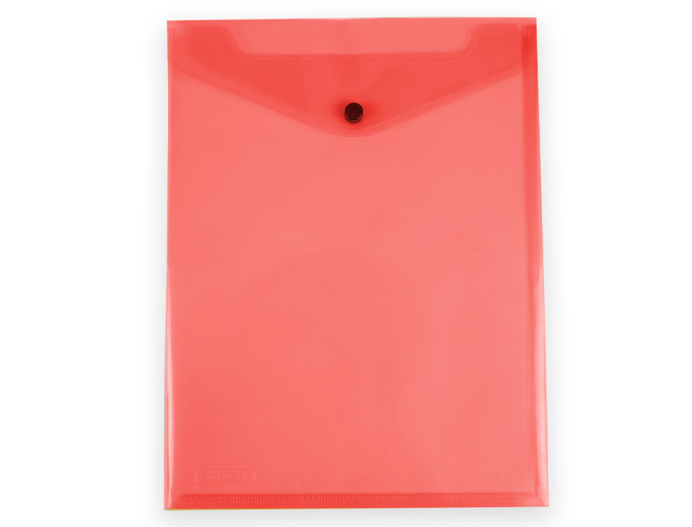 CARPETA LIDERPAPEL DOSSIER BROCHE POLIPROPILENO DIN A4 FORMATO VERTICAL CON FUELLE ROJO TRANSLUCIDO