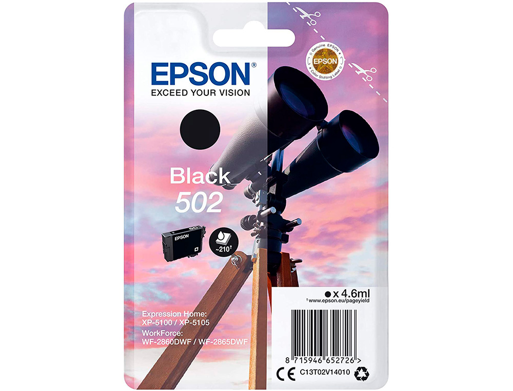 INK-JET EPSON SINGLEPACK NEGRO 502 INK