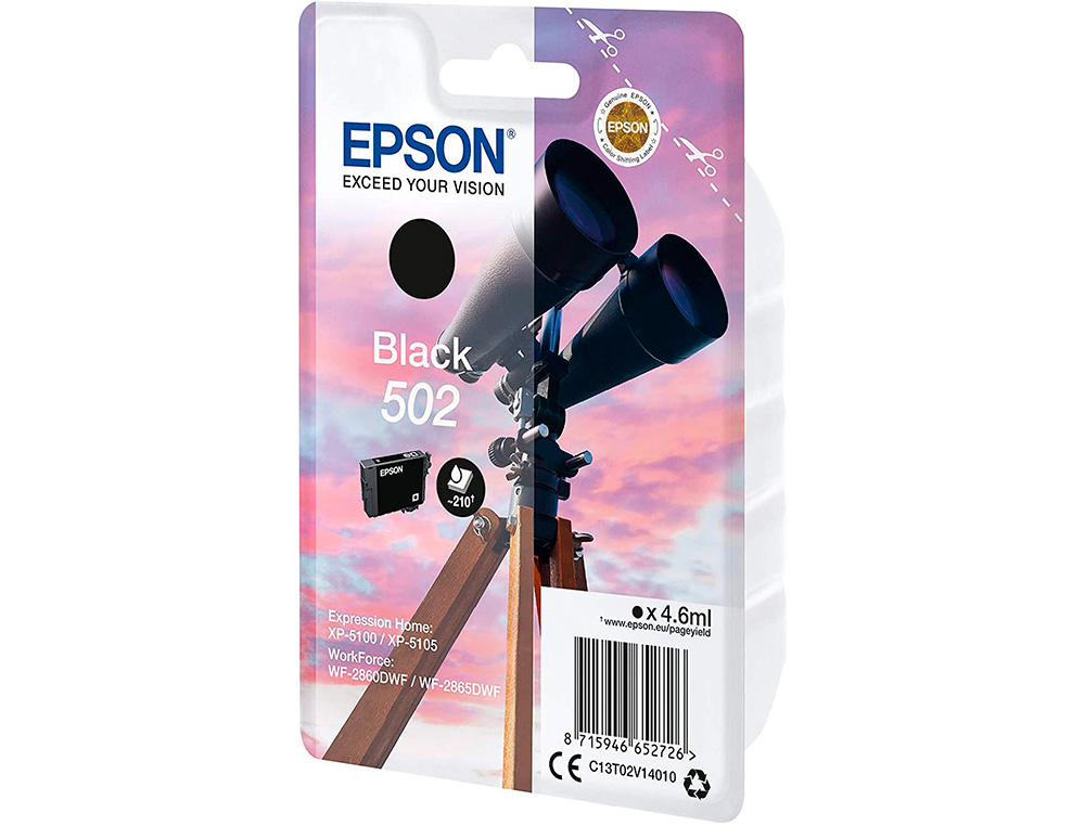 INK-JET EPSON SINGLEPACK NEGRO 502 INK