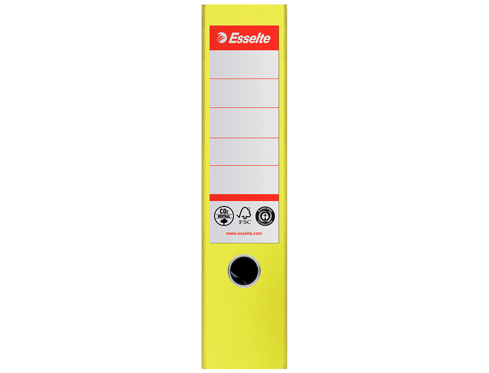 ARCHIVADOR DE PALANCA ESSELTE N 1 CO2 NEUTRAL DIN A4 CARTON FORRADO LOMO 75 MM AMARILLO VIVIDA