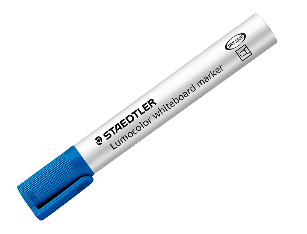 ROTULADOR STAEDTLER LUMOCOLOR 351 PARA PIZARRA BLANCA PUNTA REDONDA 2 MM RECARGABLE COLOR AZUL