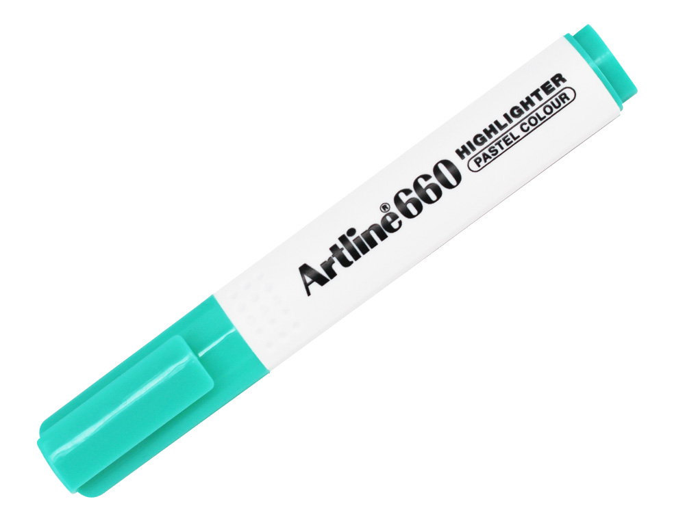 ROTULADOR ARTLINE FLUORESCENTE EK-660 VERDE PASTEL PUNTA BISELADA