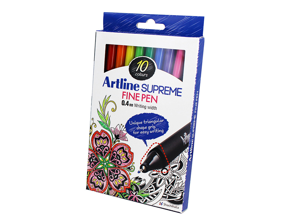 ROTULADOR ARTLINE SUPREME EPFS200 FINE LINER PUNTA DE FIBRA 0,4 MM BOLSA 10 UNIDADES COLORES SURTIDOS