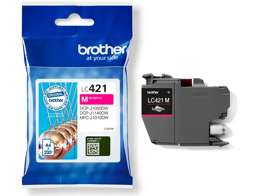 INK-JET BROTHER LC421M DCP-J1050DW / DCP-J1140DW / MFC-J10 MAGENTA 200 PAGINAS