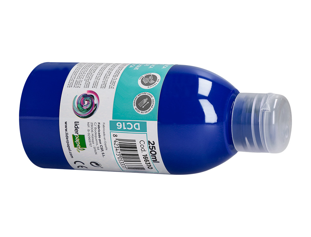 PINTURA ACRILICA LIDERPAPEL BOTE DE 250 ML AZUL ULTRAMAR