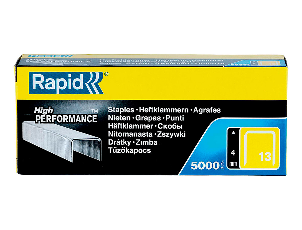 GRAPAS RAPID 13/4 MM GALVANIZADA CAJA DE 5000 UNIDADES