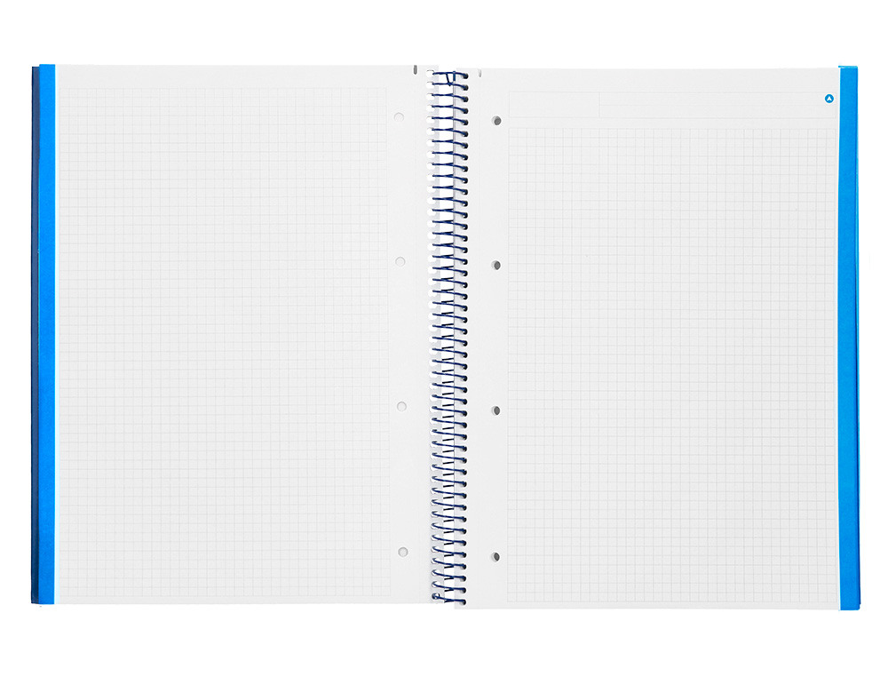 CUADERNO ESPIRAL NAVIGATOR A4 MICRO TAPA FORRADA 120H 80GR CUADRO 5MM 5 BANDAS 4 TALADROS COLOR AZUL MARINO