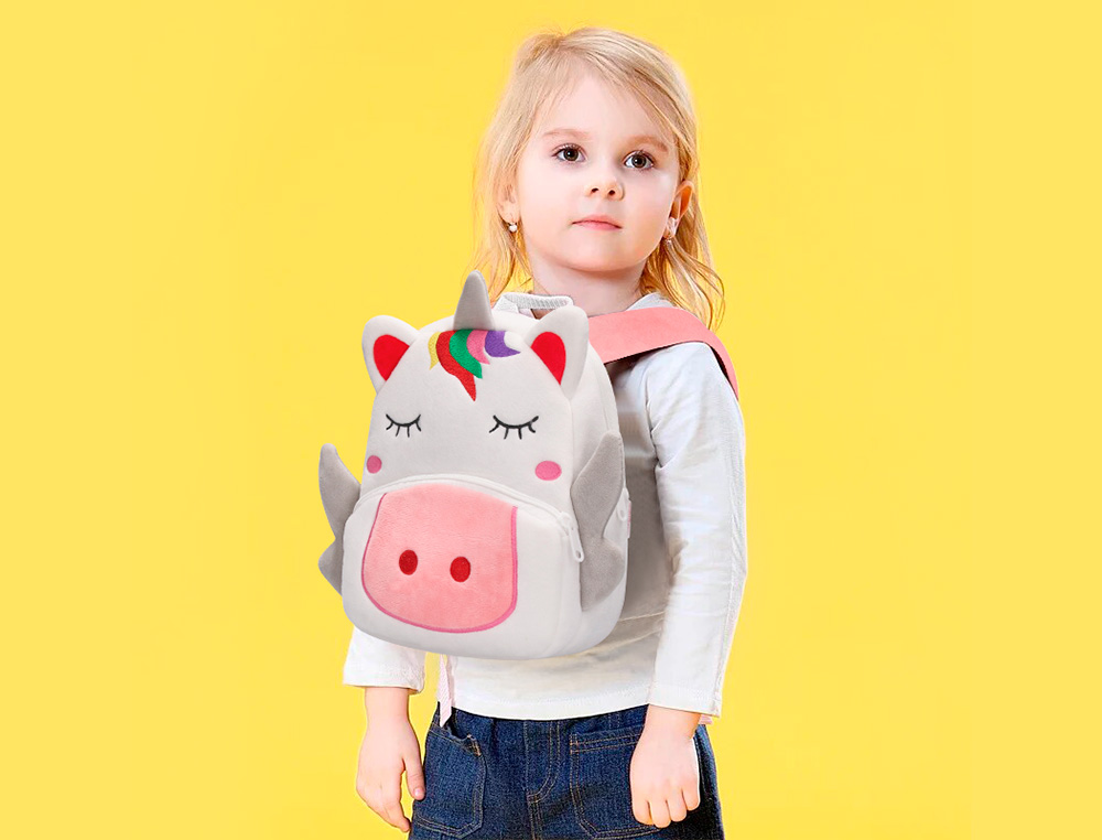 CARTERA PREESCOLAR LIDERPAPEL MOCHILA INFANTIL PELUCHE UNICORNIO 260X100X240 MM