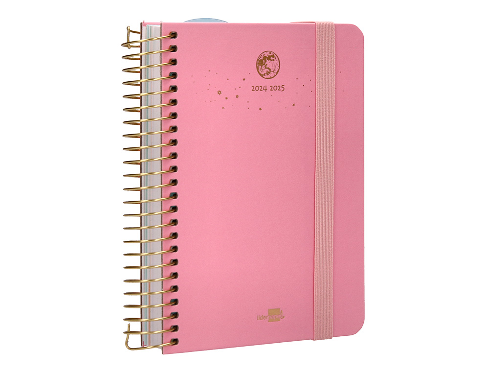 AGENDA ESCOLAR LIDERPAPEL AO 24 - 25 CURSO CLASSIC LINES ROSA DA PGINA A6