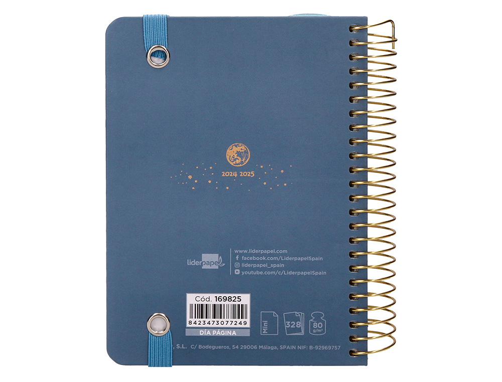 AGENDA ESCOLAR LIDERPAPEL AO 24 - 25 CURSO CLASSIC LINES AZUL DA PGINA A6