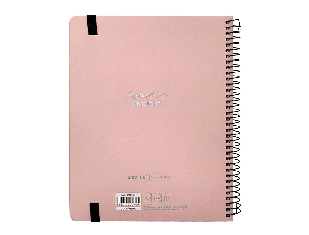 AGENDA ESCOLAR ANTARTIK AO 24 - 25 CURSO COLECCION MINIMAL PINK DA PGINA A5