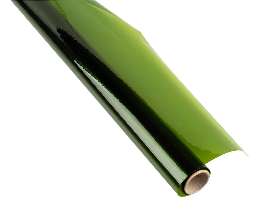 PAPEL CELOFAN LIDERPAPEL ROLLO VERDE 0,60 X 10 MT