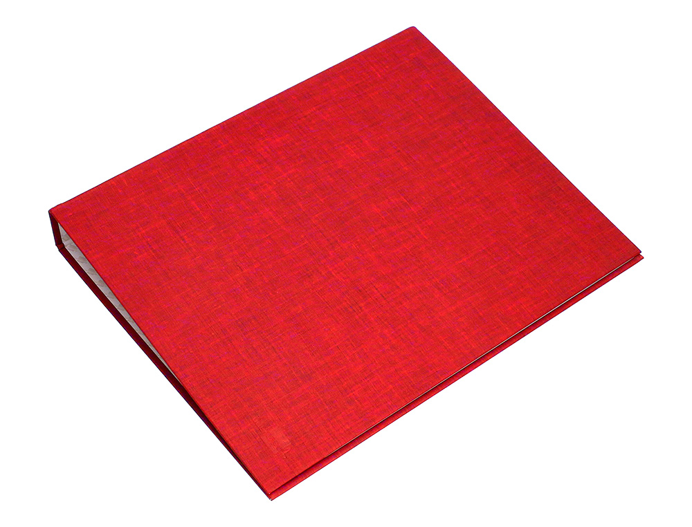 CARPETA DE 4 ANILLAS 40MM MIXTAS LIDERPAPEL FOLIO CARTON FORRADO PAPER COAT ROJA