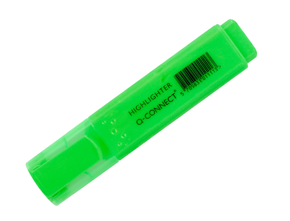 ROTULADOR Q-CONNECT FLUORESCENTE VERDE PUNTA BISELADA