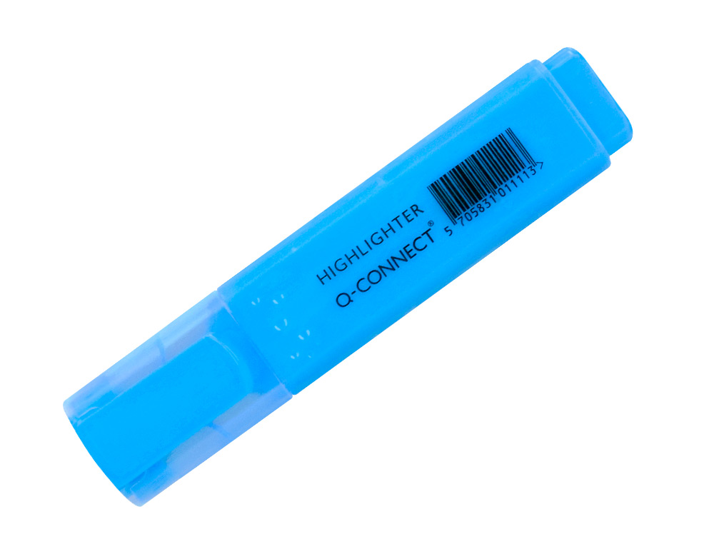 ROTULADOR Q-CONNECT FLUORESCENTE AZUL PUNTA BISELADA