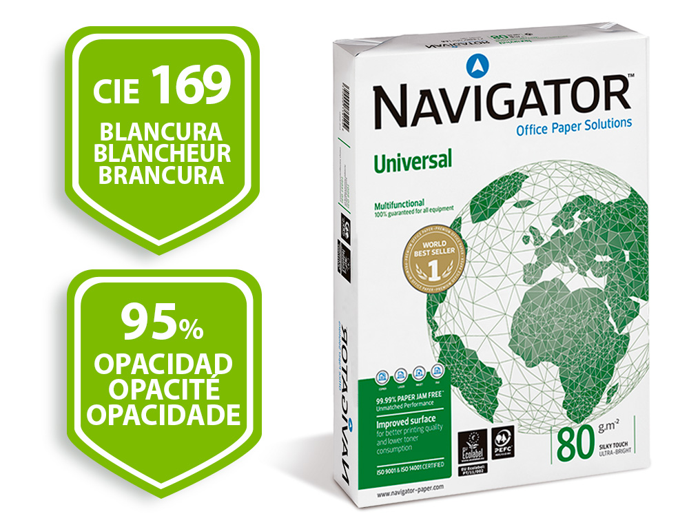 PAPEL FOTOCOPIADORA NAVIGATOR DIN A3 80 GRAMOS PAPEL MULTIUSO INK-JET Y LASER PAQUETE DE 500 HOJAS