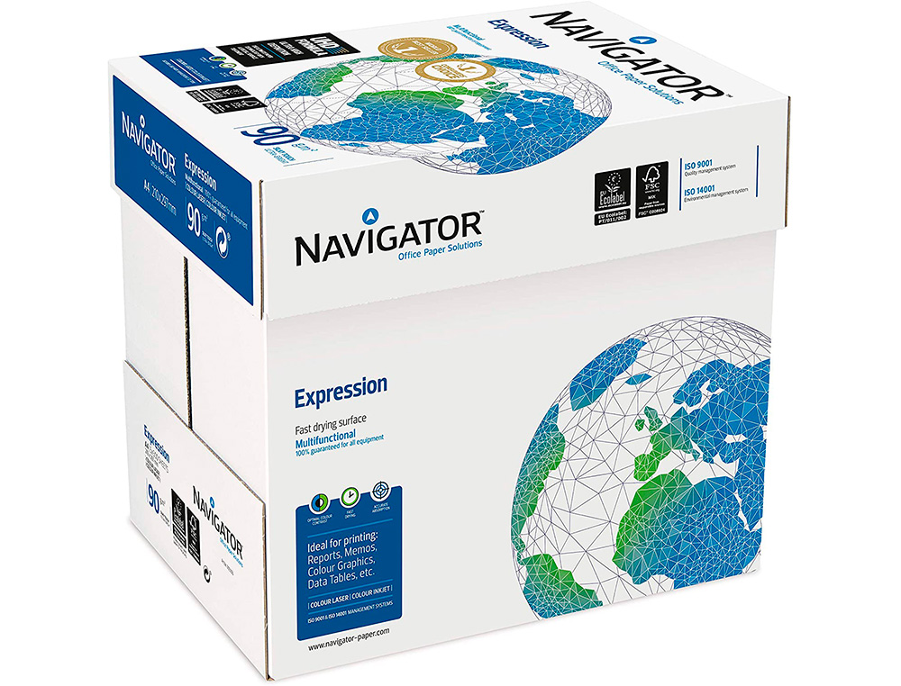 PAPEL FOTOCOPIADORA NAVIGATOR DIN A3 90 GRAMOS PAPEL MULTIUSO INK-JET Y LASER PAQUETE DE 500 HOJAS