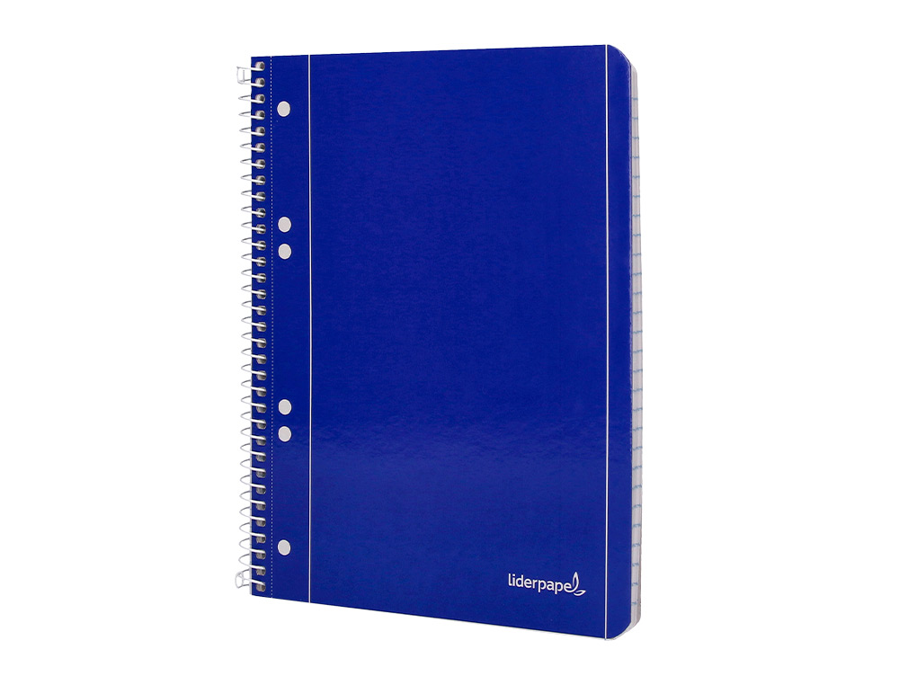 CUADERNO ESPIRAL LIDERPAPEL A5 MICRO SERIE AZUL TAPA BLANDA 80H 75 GR HORIZONTAL 6 TALADROS AZUL