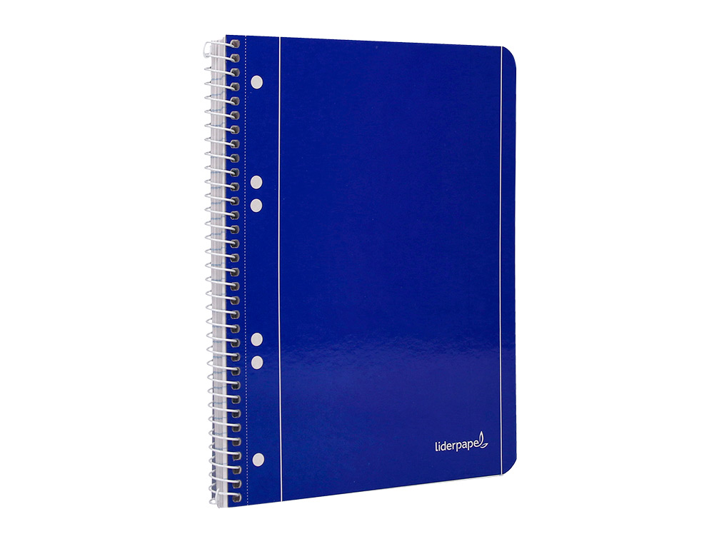 CUADERNO ESPIRAL LIDERPAPEL A5 MICRO SERIE AZUL TAPA BLANDA 80H 75 GR HORIZONTAL 6 TALADROS AZUL