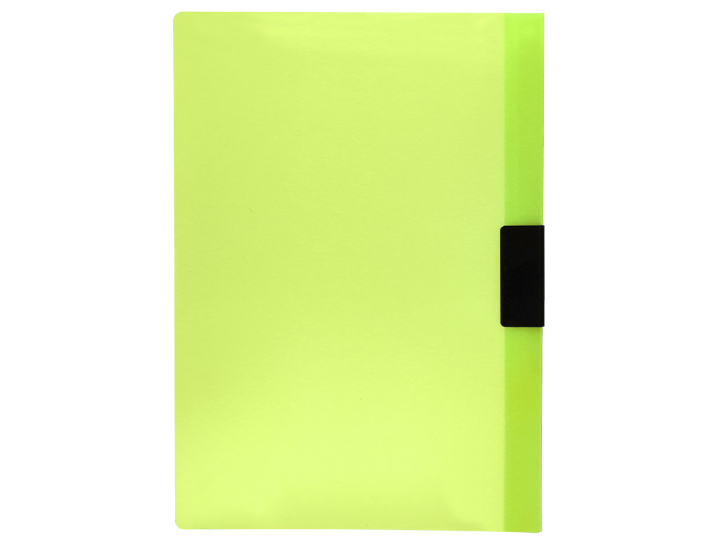 CARPETA LIDERPAPEL DOSSIER PINZA LATERAL 45303 POLIPROPILENO DIN A4 VERDE CLA30 HOJAS PINZA DESLIZANTE