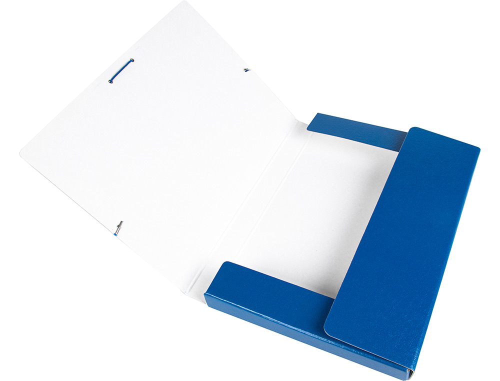 CARPETA PROYECTOS LIDERPAPEL FOLIO LOMO 30MM CARTON GOFRADO AZUL