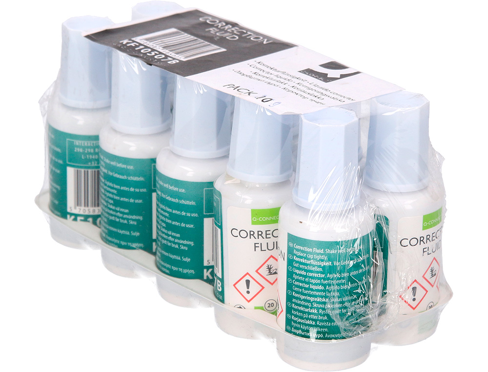 CORRECTOR Q-CONNECT APLICADOR PINCEL BOTE 20 ML