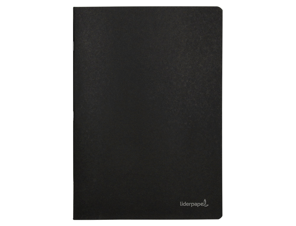 LIBRETA LIDERPAPEL TAPA NEGRA A4 80 HOJAS 60G/M2 LISO CON DOBLE MARGEN