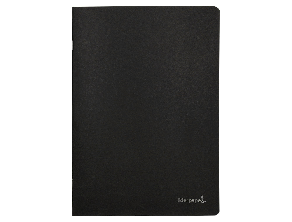 LIBRETA LIDERPAPEL TAPA NEGRA A5 80 HOJAS 60G/M2 CUADRO 5MM CON DOBLE MARGEN