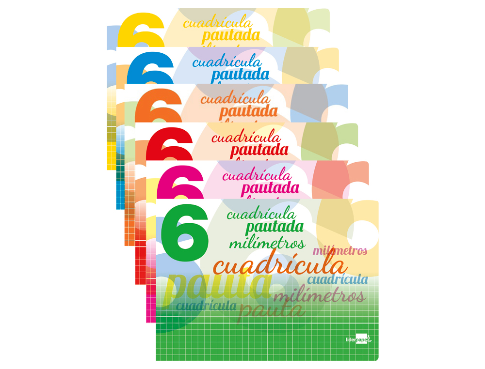 LIBRETA LIDERPAPEL PAUTAGUIA TAPA CARTONCILLO 32 HOJAS DIN A5 70 G CUADRICULADO PAUTADO 6 MM APAISADO