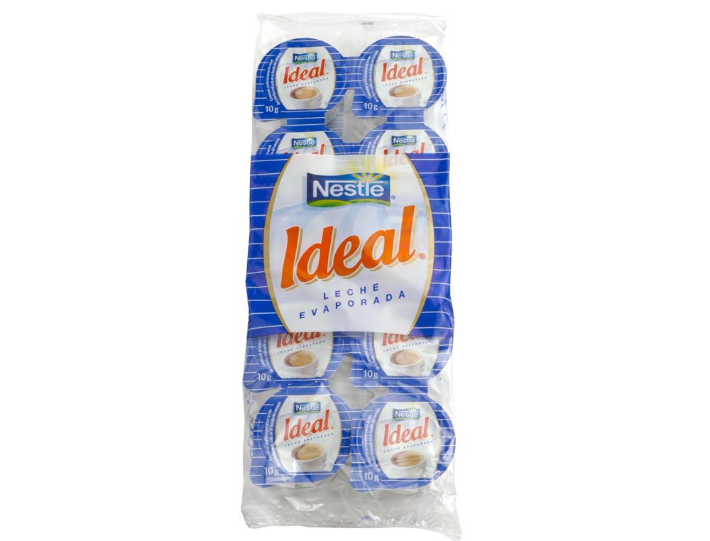 LECHE EVAPORADA IDEAL PORCIONES DE 7,5 GR ENVASE DE 10 UNIDADES