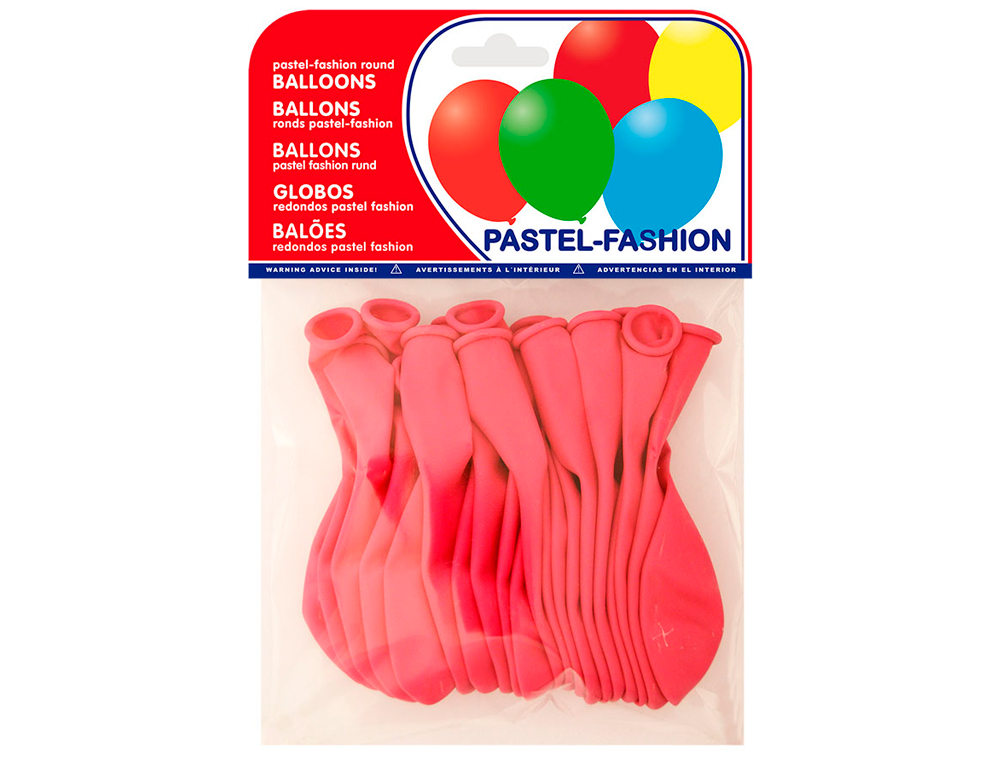 GLOBO 100% LATEX BIODEGRADABLE PASTEL FUCSIA BOLSA DE 20 UNIDADES