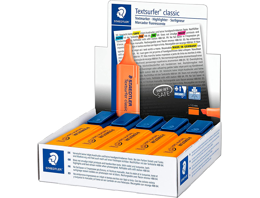 ROTULADOR STAEDTLER TEXTSURFER CLASSIC 364 FLUORESCENTE NARANJA