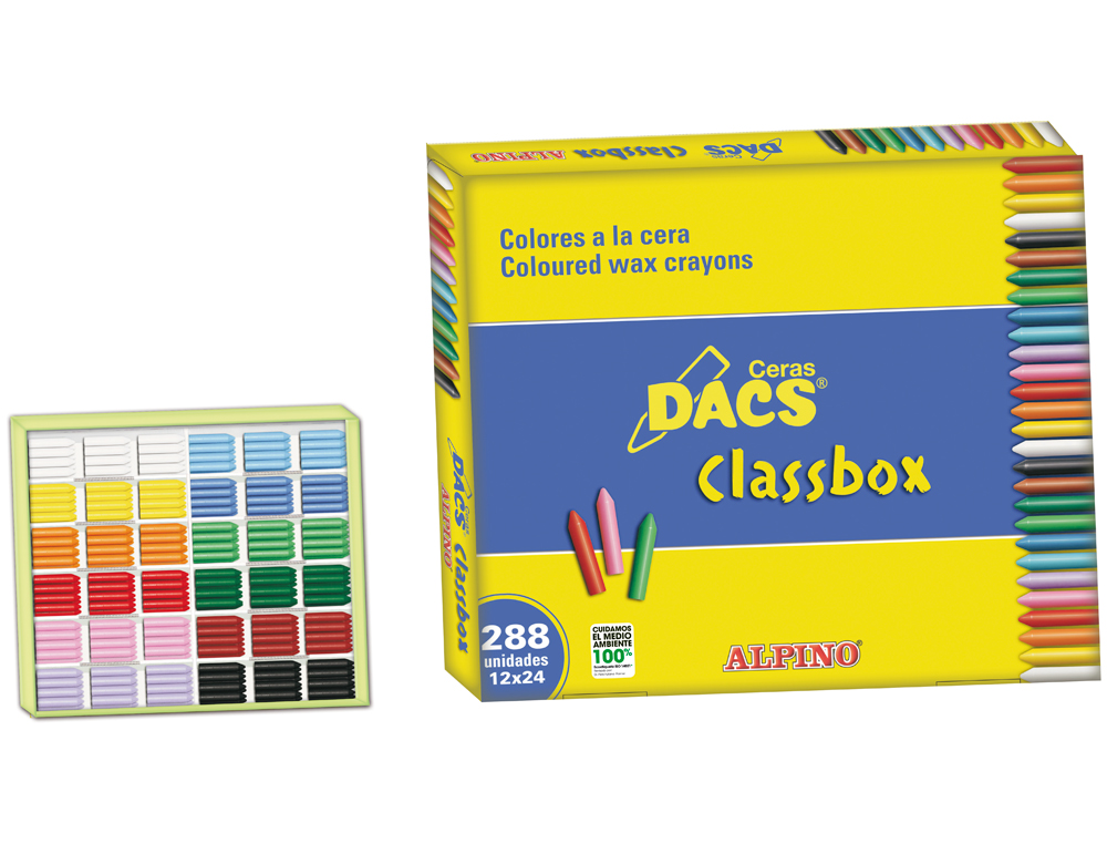 LAPICES CERA DACS CLASSBOX CAJA DE 288 UNIDADES 12 COLORES SURTIDOS