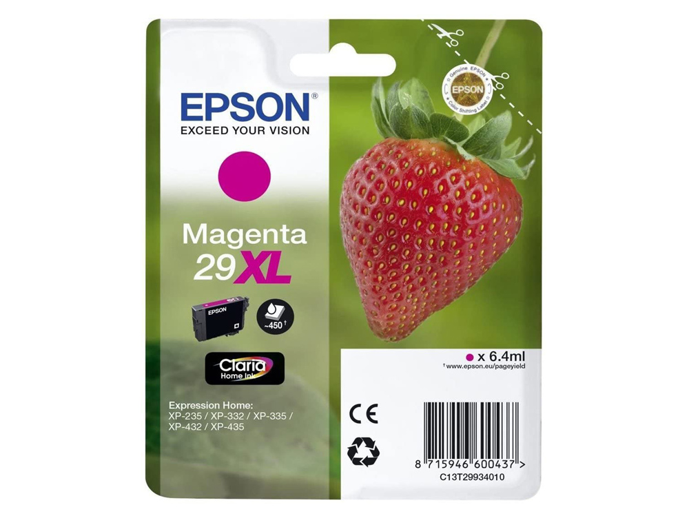 INK-JET EPSON HOME 29XL T2993 XP435/330/335/332/430/235/432 MAGENTA 450 PAG