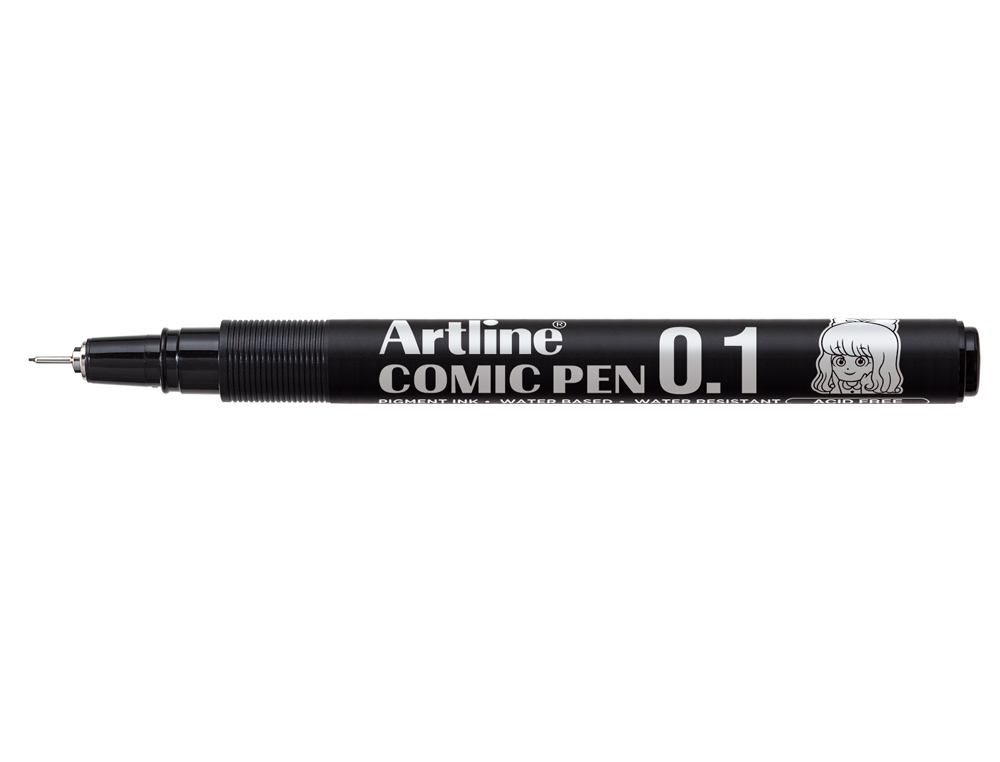 ROTULADOR ARTLINE CALIBRADO MICROMETRICO NEGRO COMIC PEN EK-281 PUNTA POLIACETAL 0,1 MM RESISTENTE AL AGUA